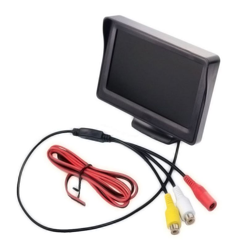 4.3 inch Car Monitor for Rear View Camera Screen Reverse Camera Monitor Display Two AV Inputs Color Video Screen