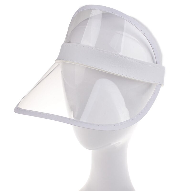 proprietà in PVC Trasparente Visiera Del Cappello Del suola Del Partito casuale Cappello di Plastica Trasparente Adulto Protezione Solare cap Visiere Degli Uomini Delle Donne tutto'aperto Del Cappello Della signora cap: TP