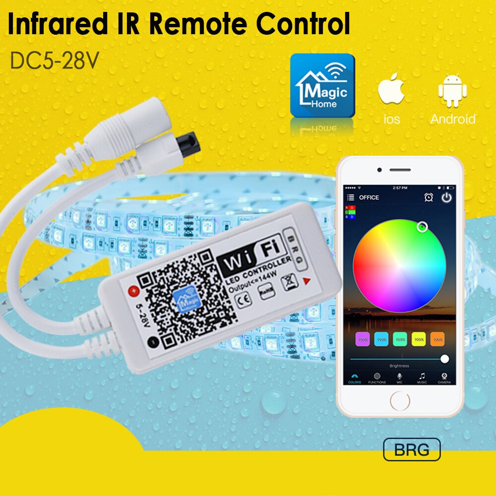 24 Key Wi-fi RGB Pro Controller Bluetooth Network & Intelligent Application Infrared IR Remote Controller Magic Home