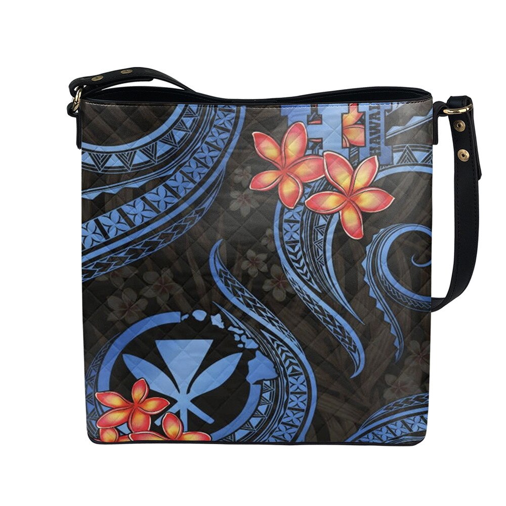 FORUDESIGNS Hawaiian Polynesian Tribal Hibiscus Flower Women's Bag Handbag Casual Tote Shoulder Bags Ethnic Purse: AMD247D61