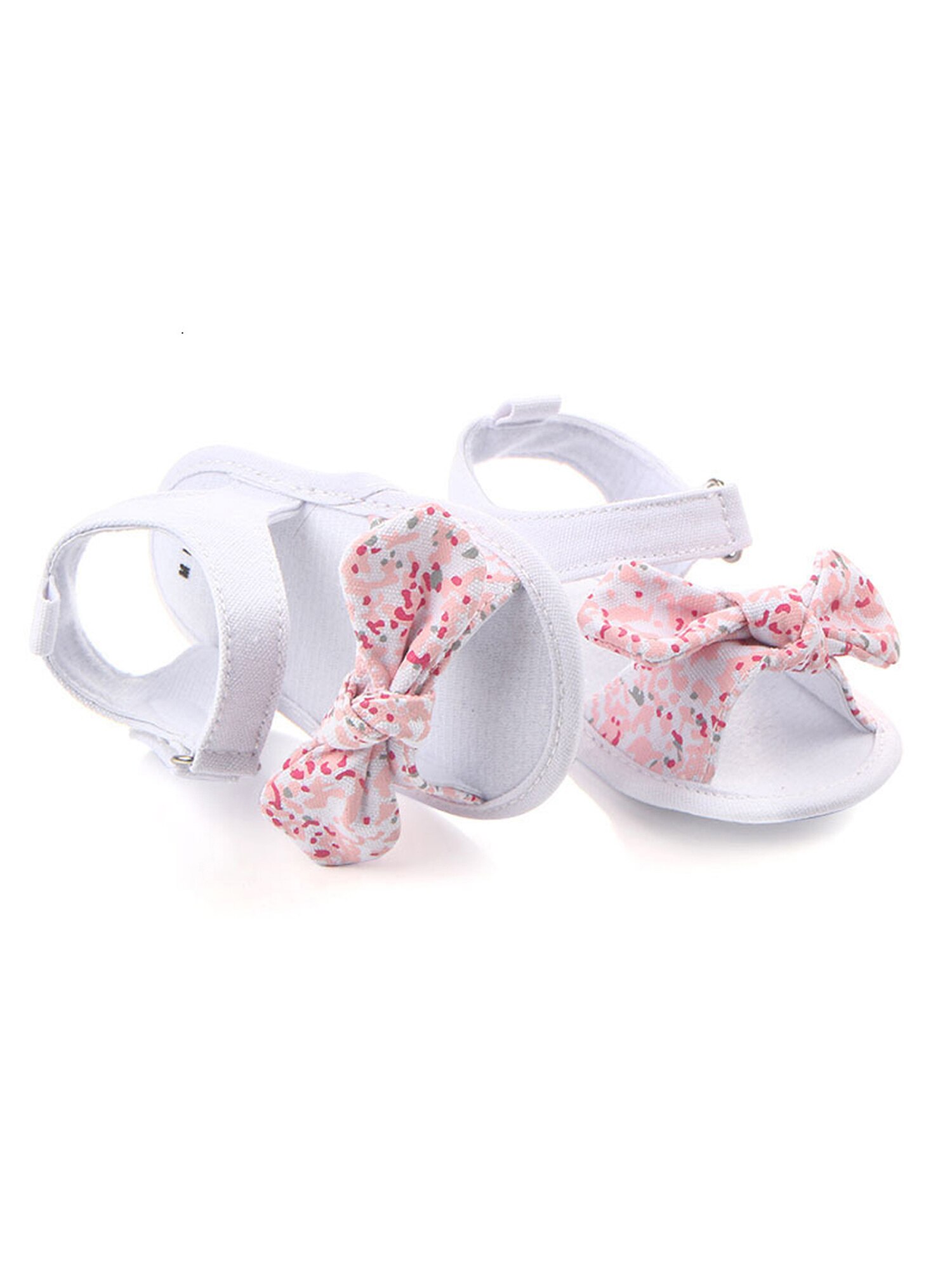 Summer Baby Girls Shoes Bow Knot Sandals Soft Sole Non-Slip Toddler Outdoor First Walker Shoes Newborn Flats 3-11M