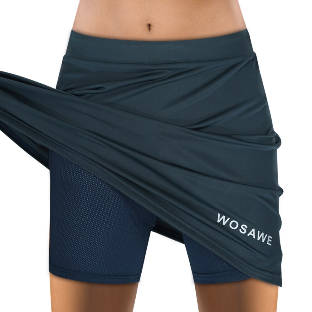Women's Cycling Skort With 4D Gel Padded Shorts - Quick-Dry Sports Skirt With Pockets