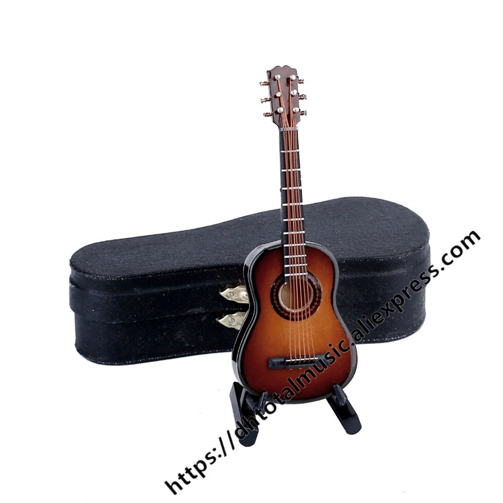 Mini guitare Miniature modèle guitare électrique modèle B Miniature en bois Mini Instrument de musique modèle Collection: Guitar B-10cm