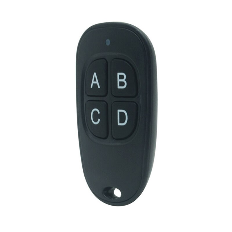 ABCD – porte-clé télécommande sans fil 433Mhz, 4 touches, Module récepteur émetteur RF, porte de clonage électrique, porte de Garage pour la maison: Black