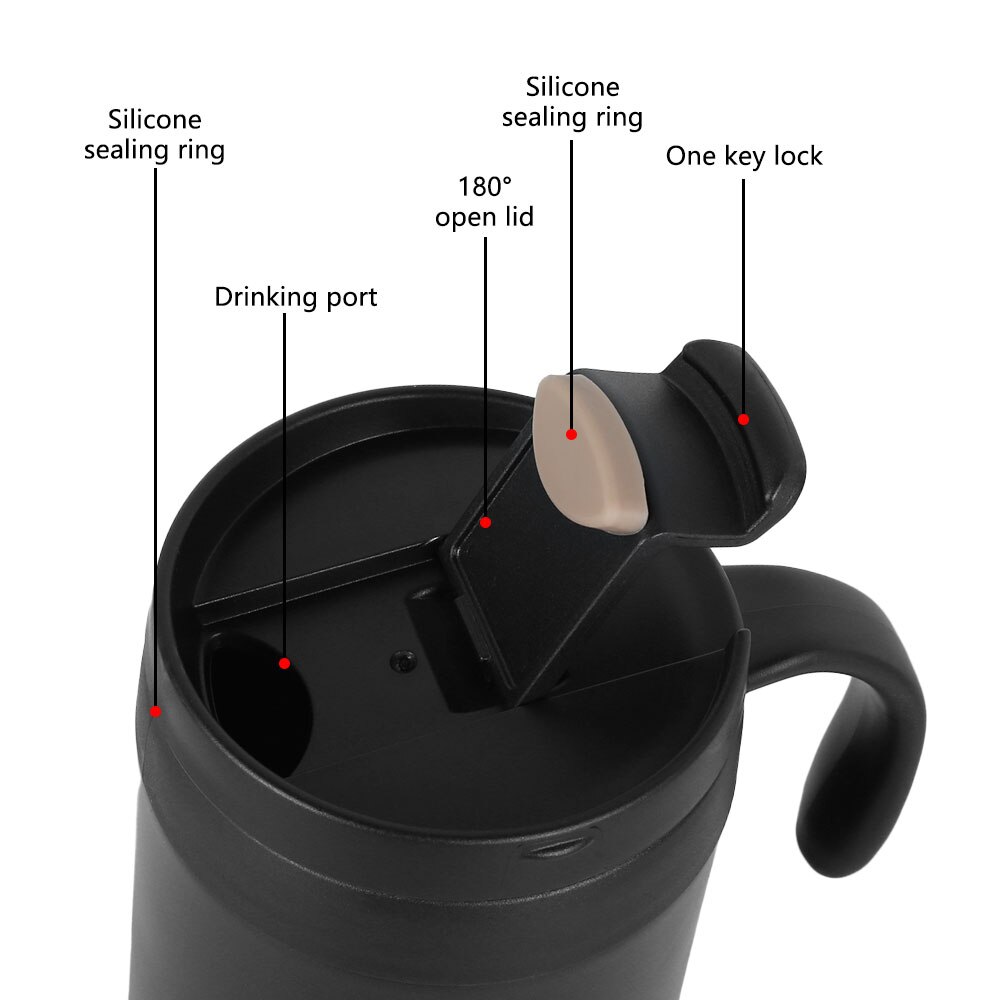 300/500Ml Thermische Deksel Koffie Mok Geïsoleerde Reizen Draagbare Water Cup Double Wall Rvs Fles Vacuüm Fles herbruikbare