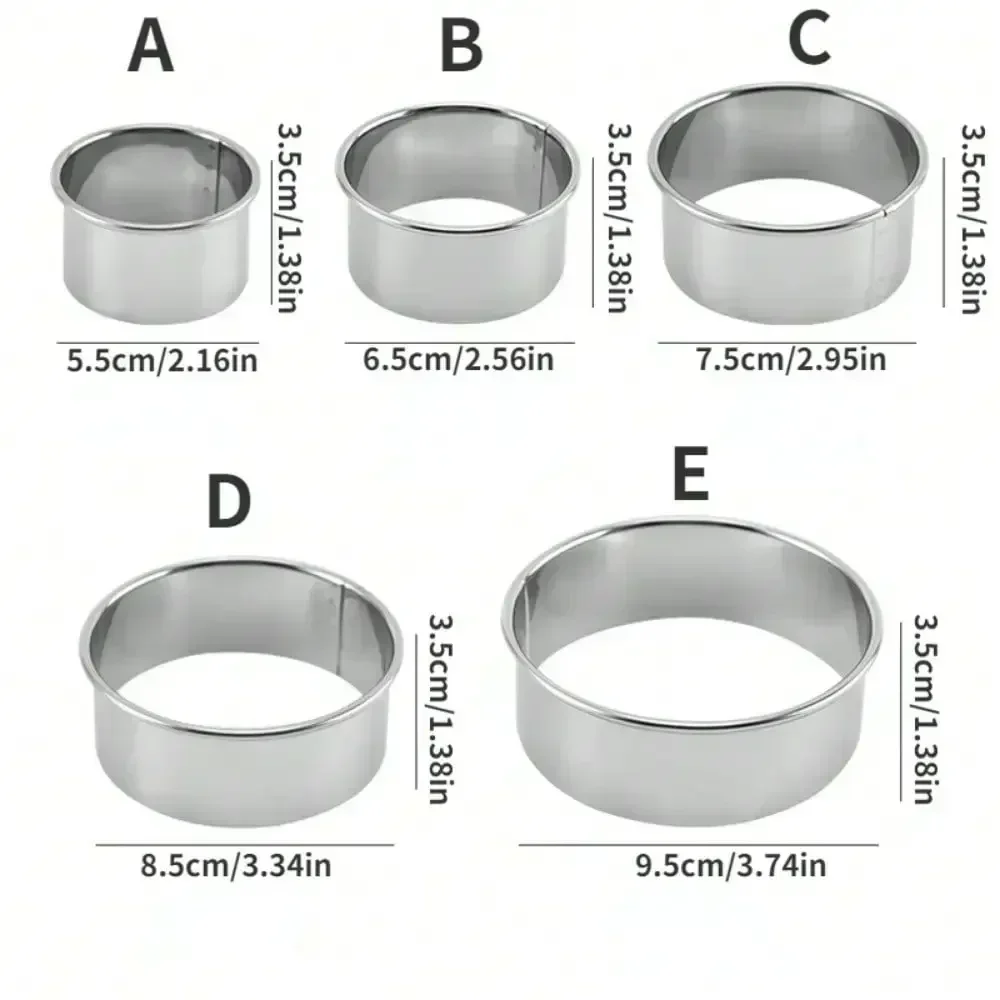 Edelstahl Runde Kuchen Ringe Keks bilden DIY Knödel Haut Schneiden Werkzeug Fondant Presse Geformt Dekorieren Küche Backen Werkzeug