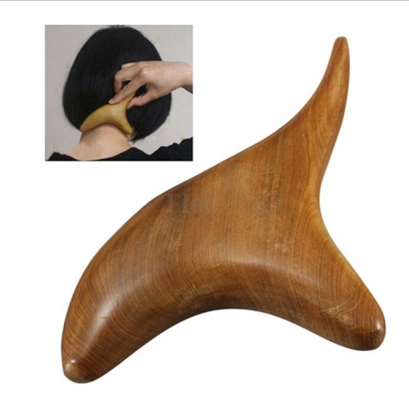1pcs Body Neck Relax Blood Circulation Wooden Massager Triangle Trigeminal Fragrant Wood Reflexology GuaSha Tool SPA Therapy: 8