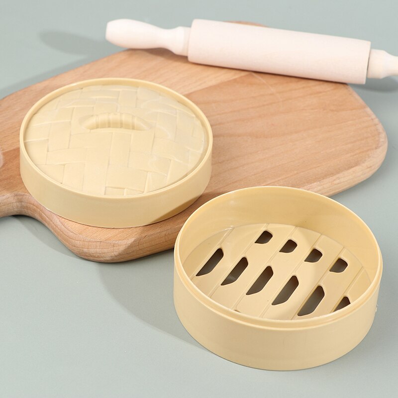 1Pc Simulatie Keuken Tool Plastic Ronde Bun Stoomboot Kinderen Speelgoed Poppenhuis Keuken Accessoires (Niet Inbegrepen Broodje)