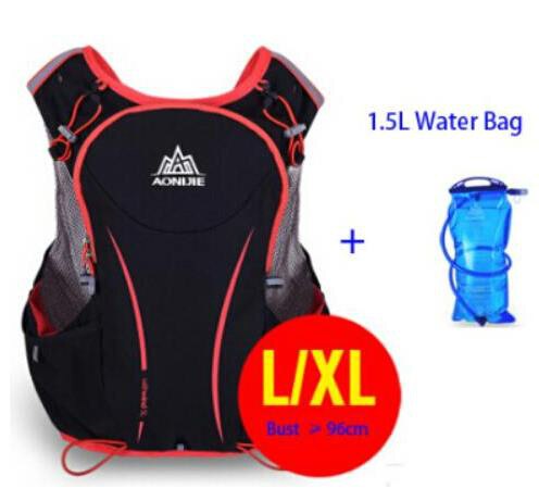 AONIJIE 5L men and women marathon running moisturizing vest bag 1.5L water bag riding hiking bag outdoor sports running backpack: 6