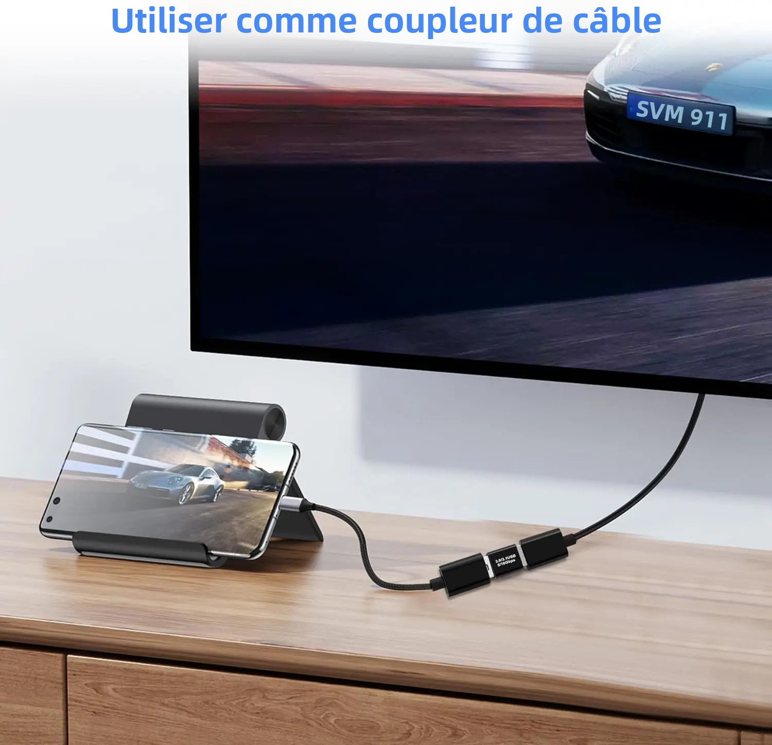 2-Pack USB 3.1/3.0 Male to Male Adapter, 5/10Gbps High Speed Data Transfer, USB A Coupler for Laptop, Hard Drive, Printer