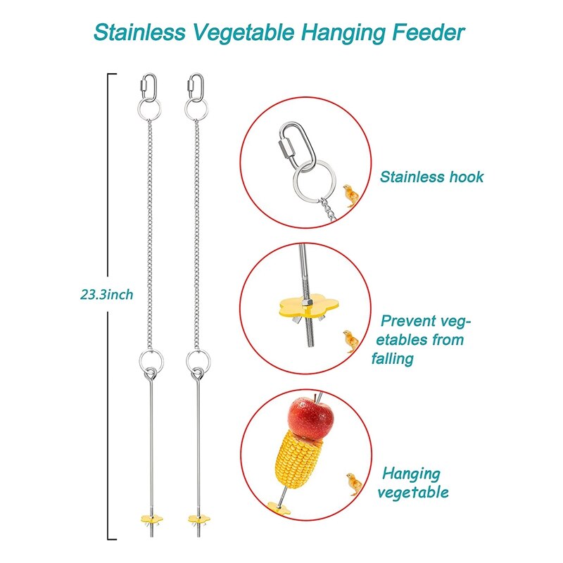 6 Packs Chicken Toys,Chicken Xylophone Toys for Hens,Chicken Swing Ladder Toys,Vegetable Hanging Feeder