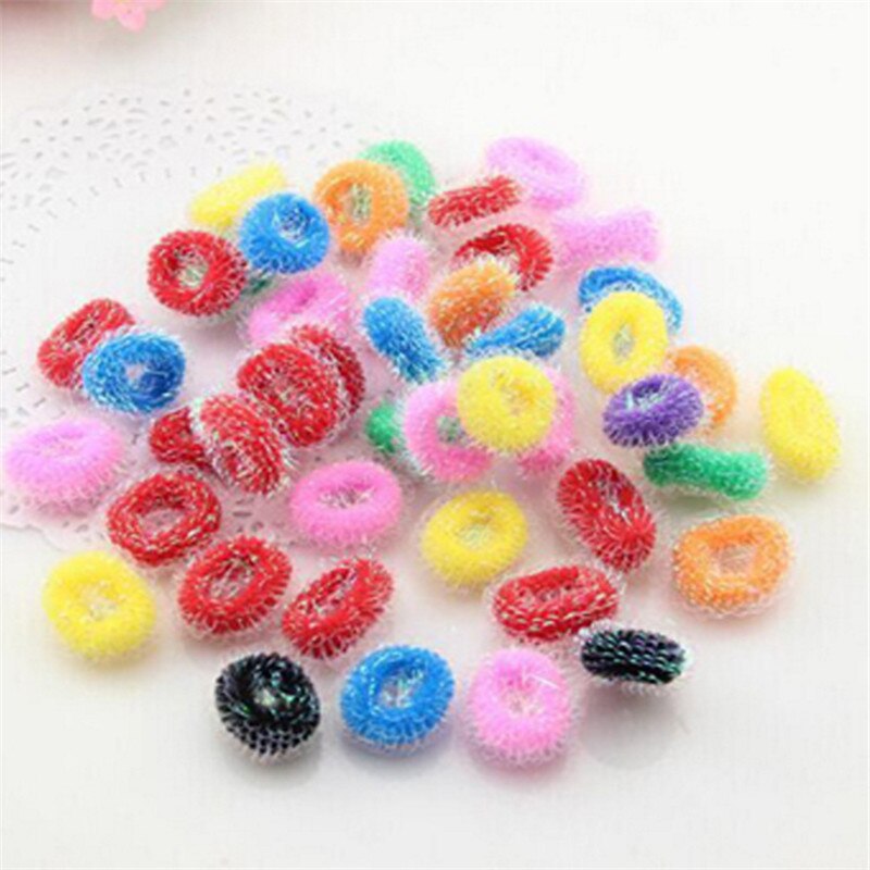 Diameter 40 Stks/pak Candy Kleur Basic Rubber Band Kinderen Kids Elastische Haarband Baby Meisjes Haar Touw Accessoires: Default Title