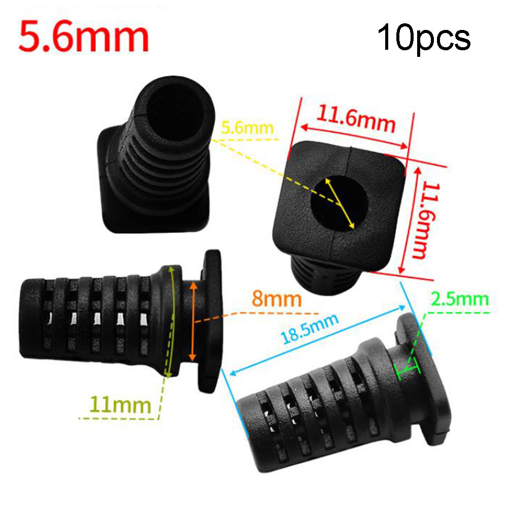 Connecteur de presse-étoupe en caoutchouc, 10 pièces, cordon anti-traction, manchons de câble pour outil électrique 2.8MM-5.6MM, manchon de câble, connecteurs de fil, pièces: Orange vif