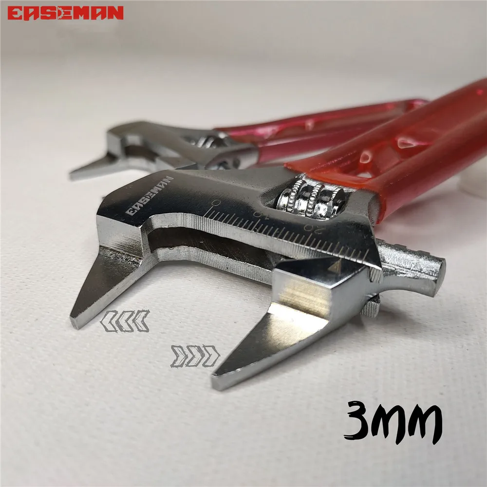 Llave ajustable ultrafina de 3mm, herramientas de plomería para coche, herramientas manuales para electricista, Mini llave para baño 2024