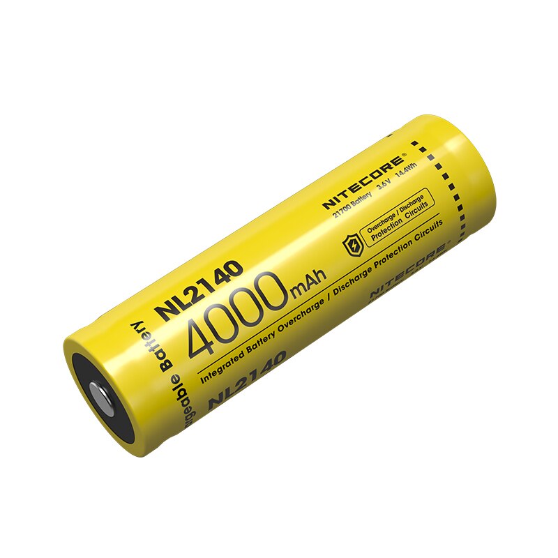 Nitecore 21700 li- jon uppladdningsbart batteri  nl2140 4000 mah 3.7v / 14.4wh intern säkerhetsficklampa batteri