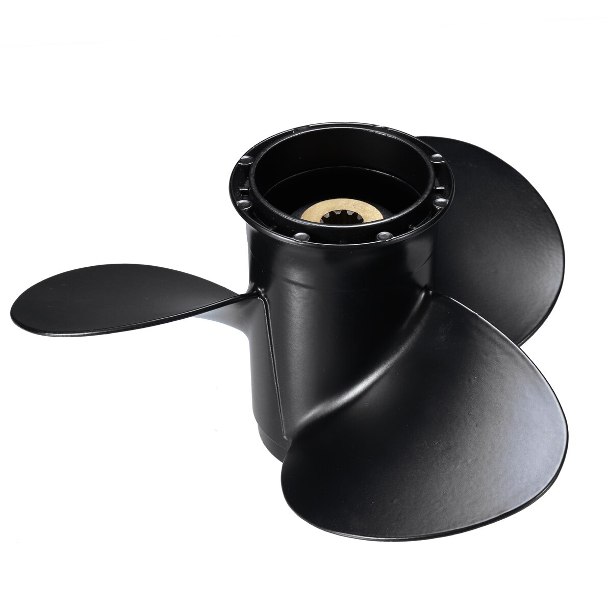 58100-93733-019 9 1/4 x 10 Boat Outboard Propeller For Suzuki 8-20HP Aluminum Alloy Black 3 Blades 10 Spline Tooths R Rotation