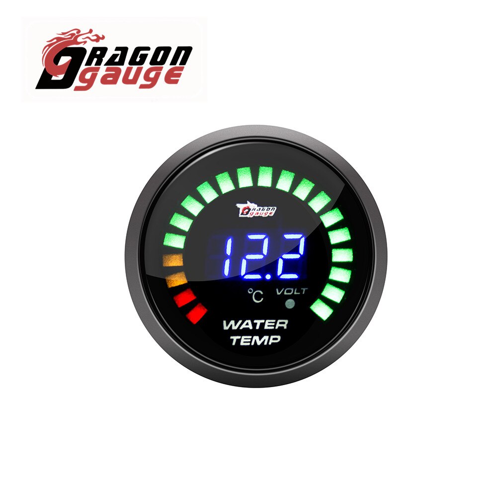 「DRAGON」2" 52mm Auto Temperature Meter Water Temperature Sensor Digital Display 20~150℃ Factory Sales Car Gauge for 12V Car: Water Temp Gauge