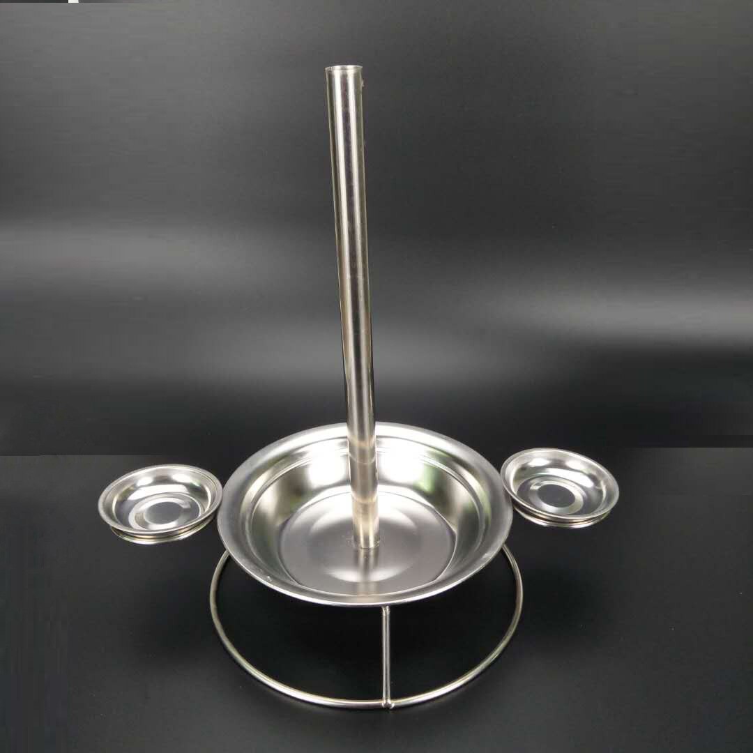 Parrilla para pollo de acero inoxidable, soporte para asar latas de cerveza, estante de cocina con sartén para parrilla, utensilios para barbacoa