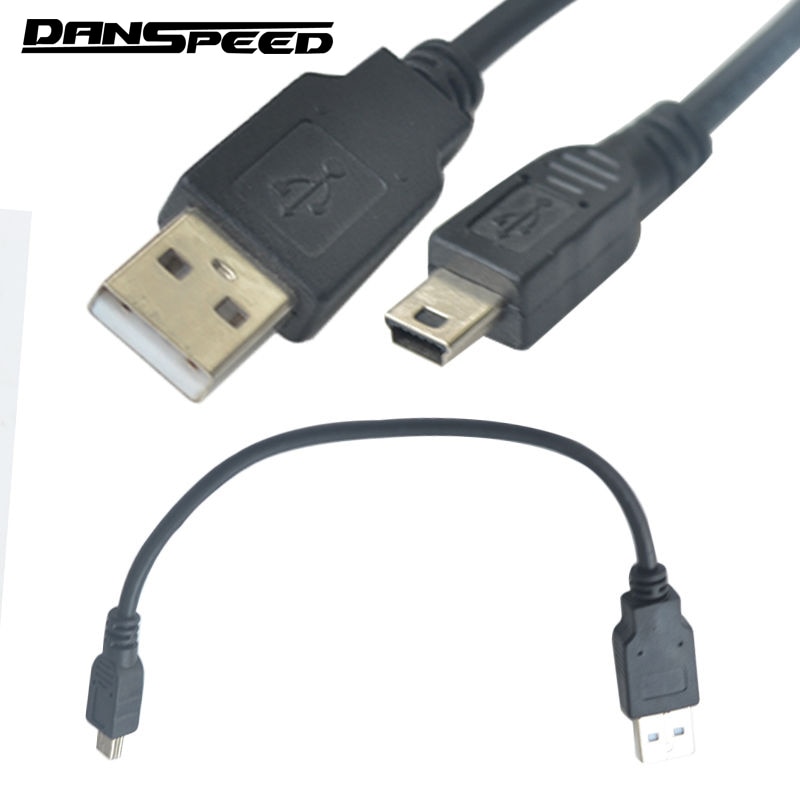 DANSPEED USB Mini Kabel 20 cm Mannelijk naar M/M USB 2.0 naar Mini 5 Pin Adapter Data Opladen Lood Korte Kabel Voor DV PC USB Apparaat