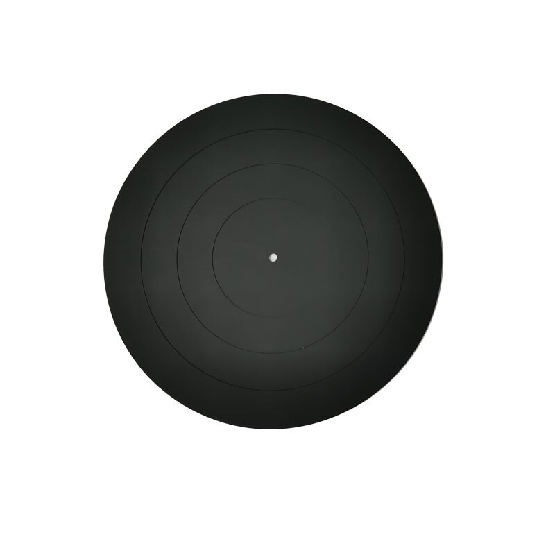 Brand 12'' LP Anti-vibration Silicone Pad Rubber LP Slip Mat for Phonograph Turntable Vinyl Thickness 3MM Flat Soft LP Mat: Black