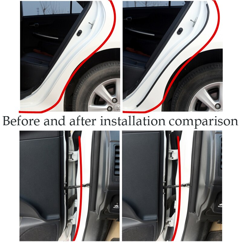 2 ~ 8 Meter Waterdicht Kleine D Autodeur Rubber Epdm Rubber 3 m Auto Deur Afdichting Auto Rubber Auto-Styling Accessoires