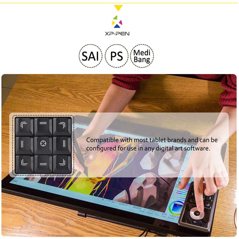 Xp-Pen AC19 Snelkoppeling Remote Draadloze Express Toetsen Keyboard Voor Alle Tekening Grafische Tablet Monitoren Pen Displays Grafische Tabletten