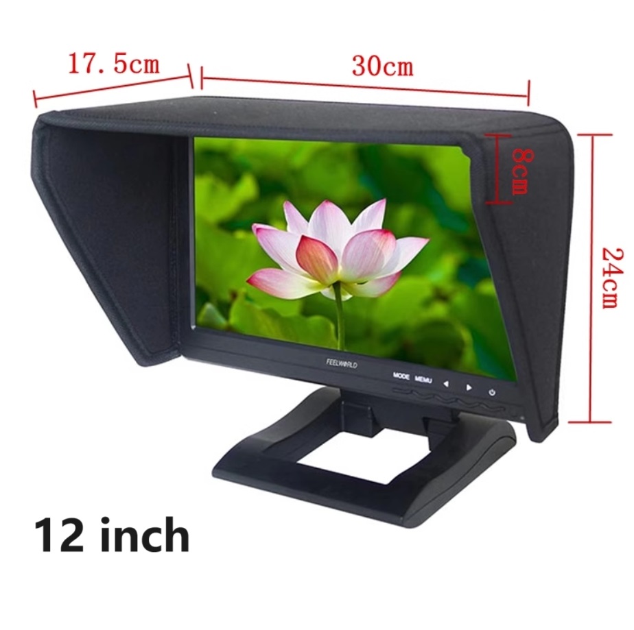 7 Zoll 8 10 11 12 Zoll Monitor Sonnenhaube TV Film Video Anzeige Visier KäFeige Schutzhülle Licht Schild Block Bildschirm Maske Sonnenschirm: Himmel Blau