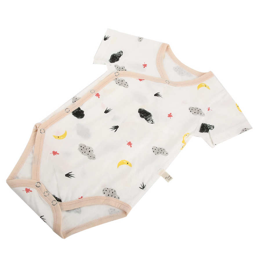 Verano bebé mono Unisex ropa de bebé Mono para niño niña algodón transpirable manga corta ropa linda 0-12M