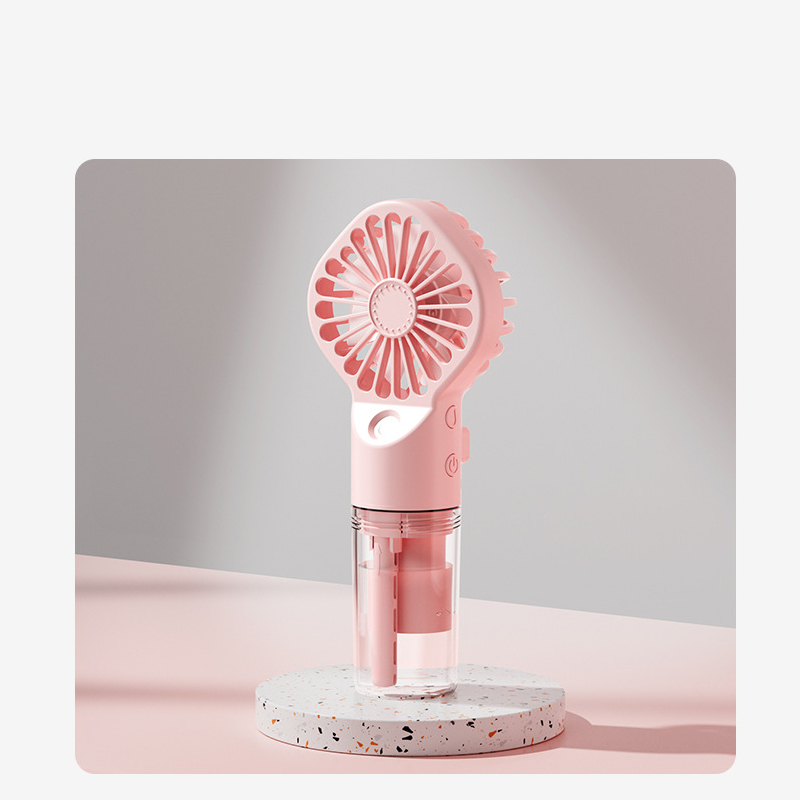 Tragbarer Hand-Sprühventilator, Wassersprüh-Nebelventilator, Mini-Ventilator für Studentenwohnheime, Sommerzubehör, Kühlwerkzeuge, kleiner Außenventilator 1 Stück: WHITE