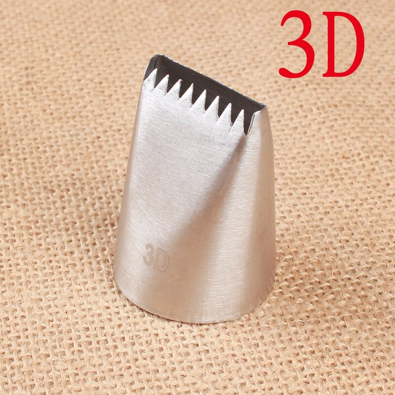 # 3D Grote Maat 8 Tanden Basketweave Nozzle Naadloze Icing Buis Cake Decorating Pastry Tip Tool Icing Piping nozzle