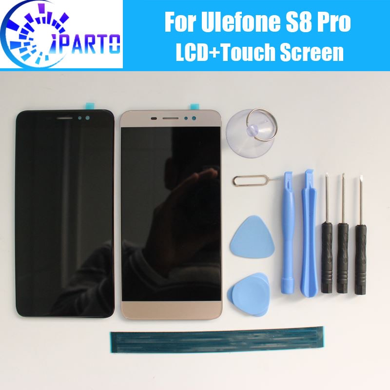 Ulefone S8 Pro Display LCD + Touch Screen 100% LCD Originale Digitizer Vetro del Pannello di Ricambio Per Ulefone S8 Pro + strumento + adesivo