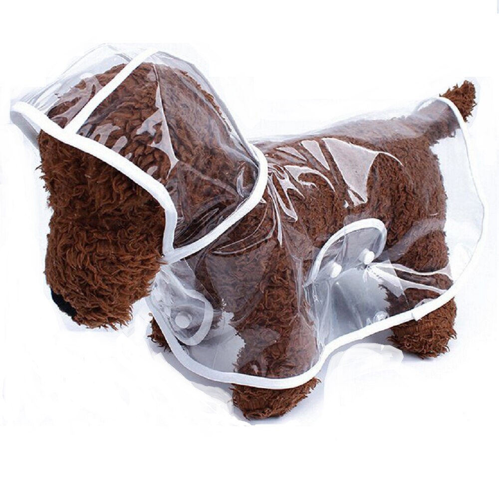 1pc Waterproof Dog Raincoat with Hood Transparent Pet Dog Puppy Rain Coat Cloak Costumes Clothes for Dogs Pet Supplies