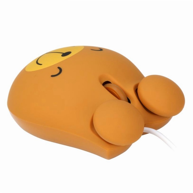 1000 Dpi Wired Optical Gaming Mouse Cute Bear Animal Mouse Usb For Pc Laptop Game Console Brown Plastic