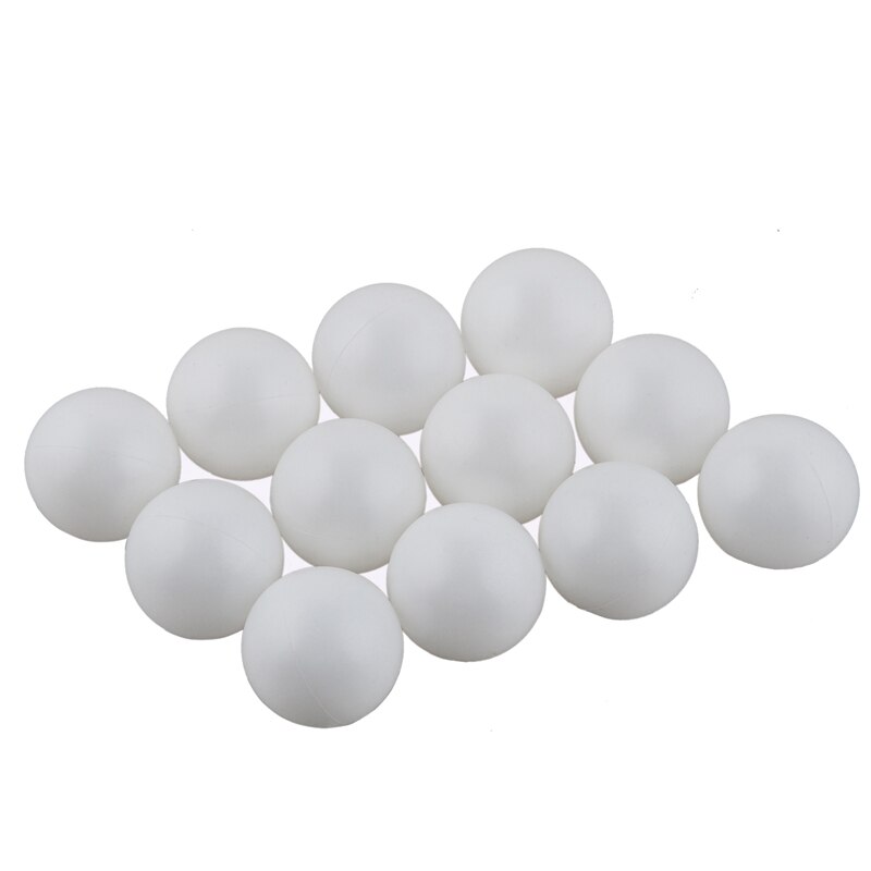 Packa  of 12 vanliga vita märkt bordtennisbollar