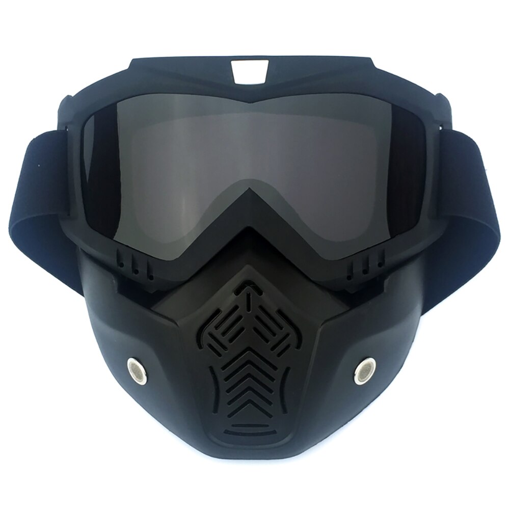 Motorcycle Helmet Mirror Black Frame Riding Full Face Helmet Portable Anti Fog Off-Road Safety Cap Goggles Mask Helmet