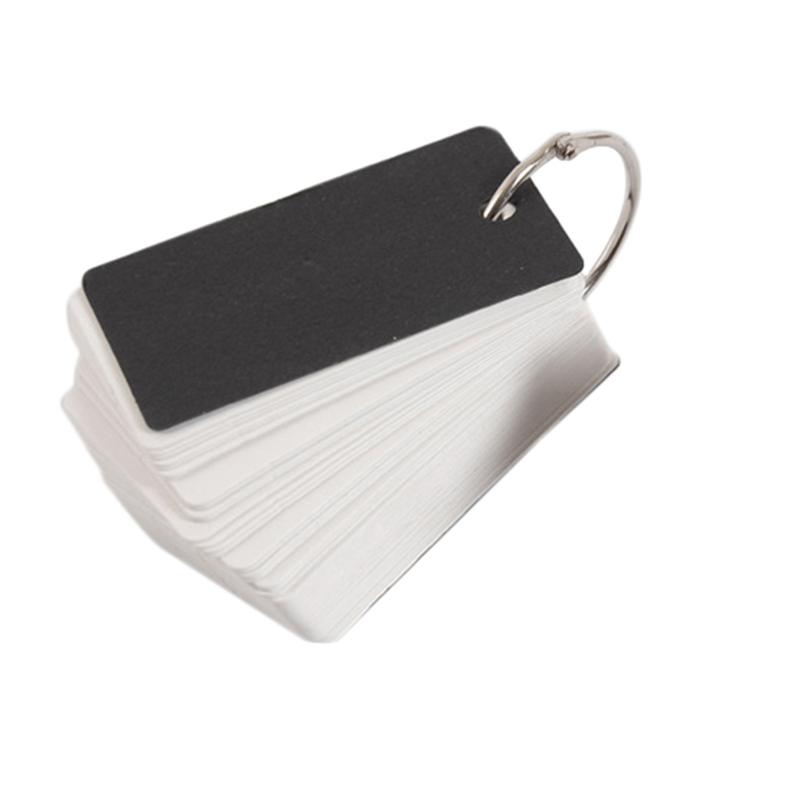 100 Pcs Blank Alphabet Cards Literacy Cards Stationery Supplies with Binder Ring for School Office (Light Brown): White