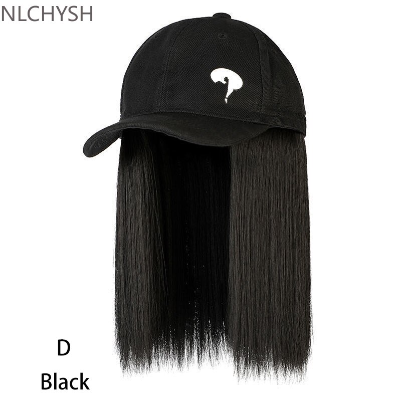 Cool Pruiken Met Een Hoed Baseball Pruiken Cap Body Cap Korte Steil Haar Pruik Cap Zonnehoed Korte Gladde Pruik hoed Pruik Korte Pruik Capeline: question Black