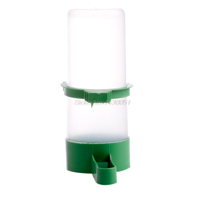 S/L Uccello Bevitore Cibo alimentatore Waterer per pappagallino Voliera Fringuelli Canarino anti Alghe