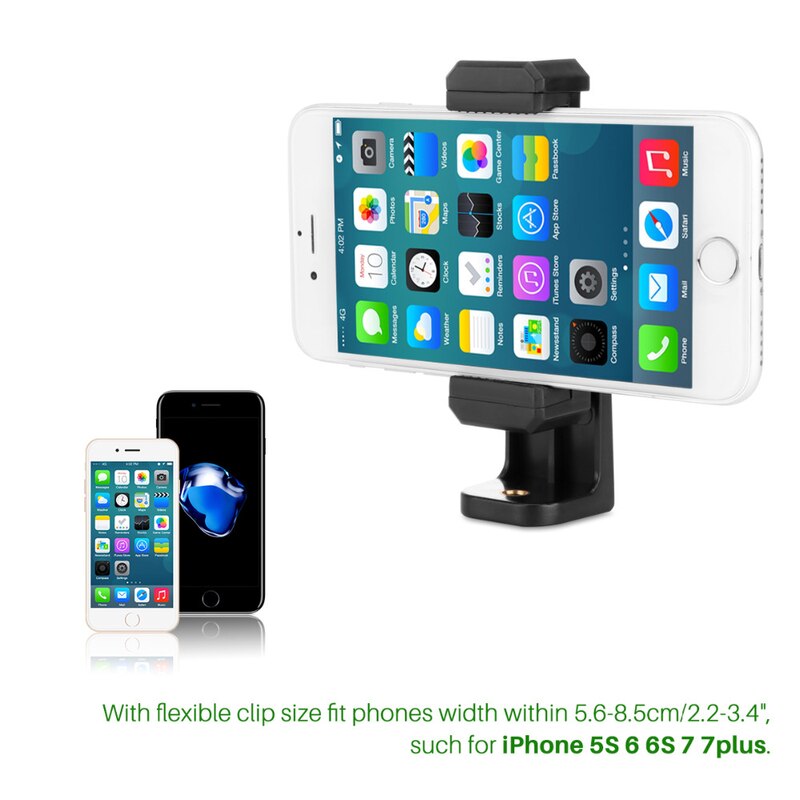 360 Degree Rotate Cell Phone Stand Vertical Bracket Smartphone Clip Holder 360 Adapter Tripod Mount for IPhone X Samsung Xiaomi