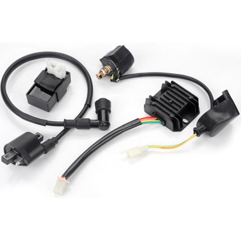 Kit De Encendido CDI Con Bobina Y Rectificador Para ATV Chino 50cc-110cc | Incluye Relé Y Regulador