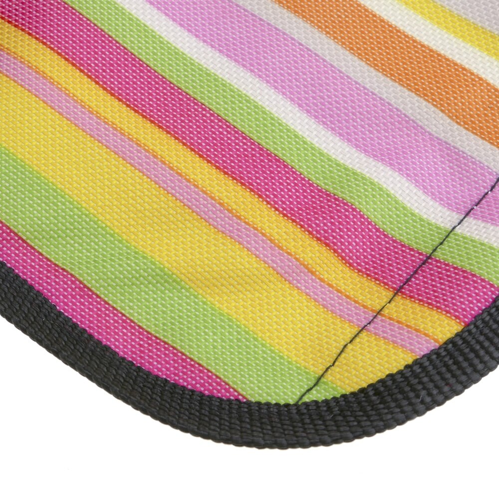 Primematik-picnic tæppe 150 x 130 cm printede fine striber flerfarvet