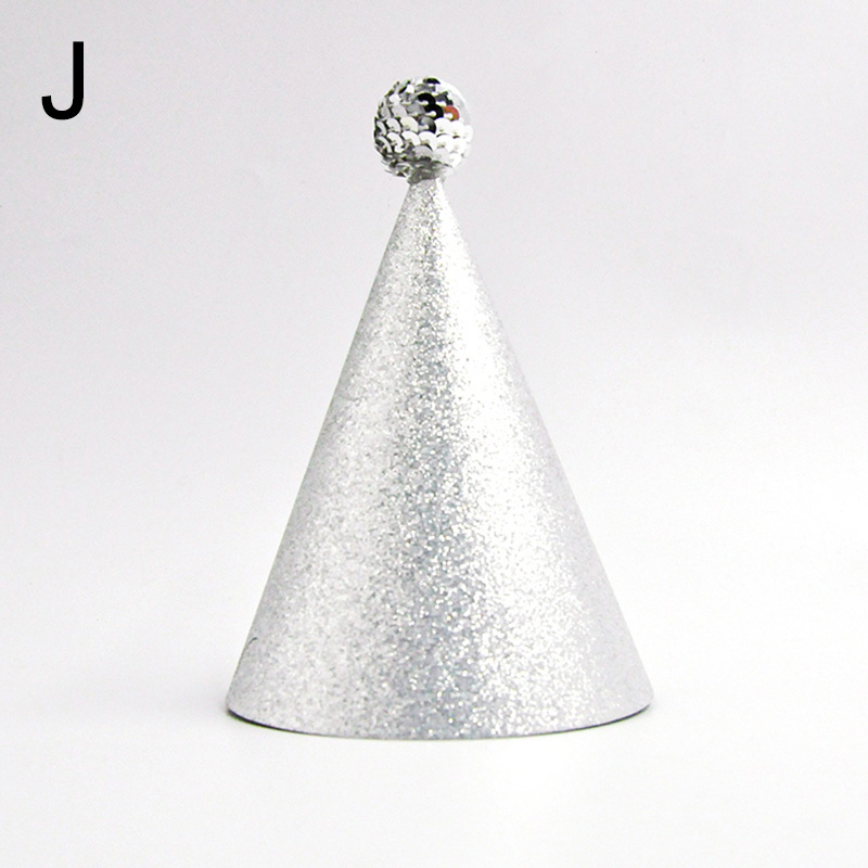 Happy Birthday Party Hats Paper Gold Sequin Birthday Cap Baby Shower Kids Adults Birthday Party Decorations Hats Supply: J