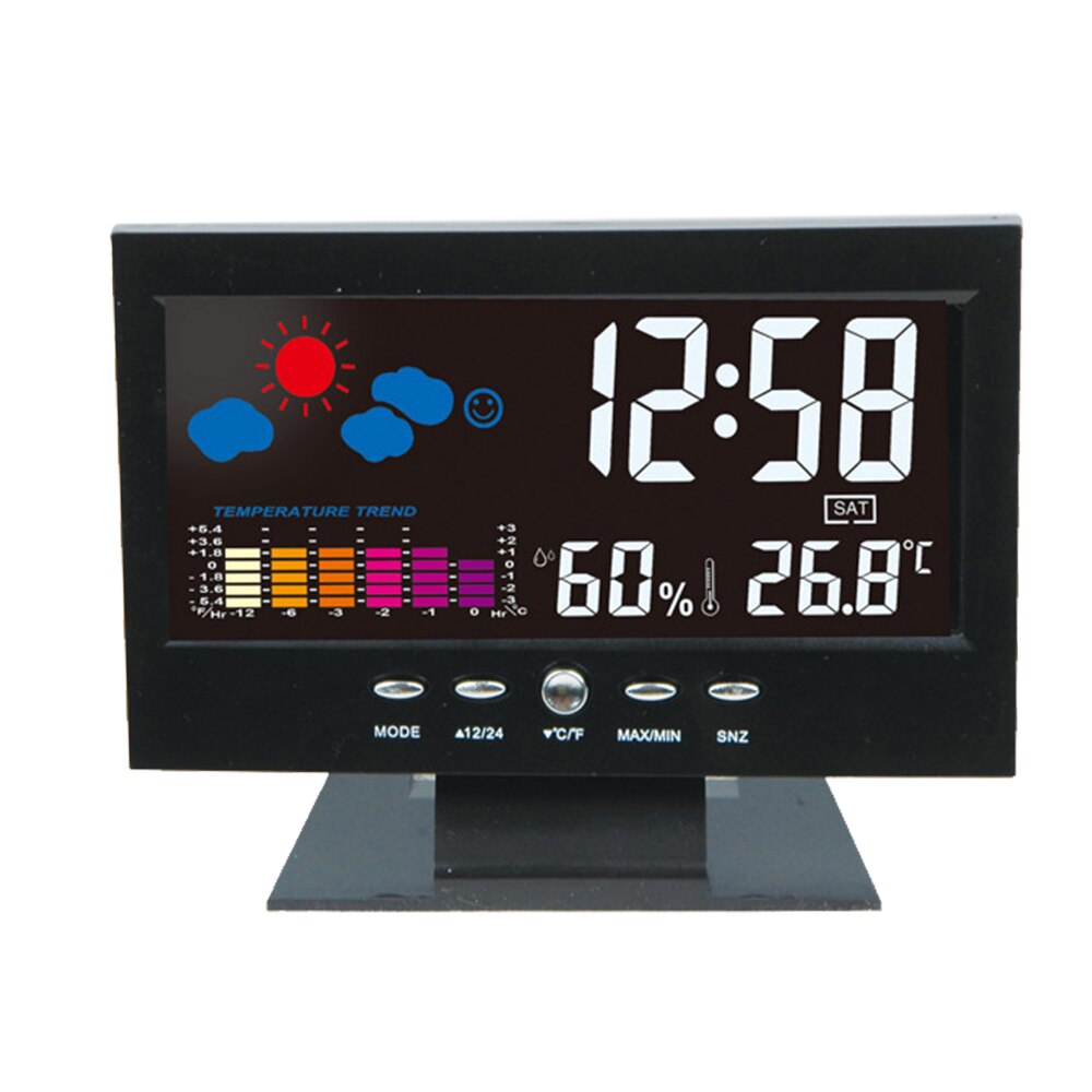 Multi-function Large Screen Alarm Clock Calendar Alarms LED With Backlight Weather Digital Display Desktop Clock