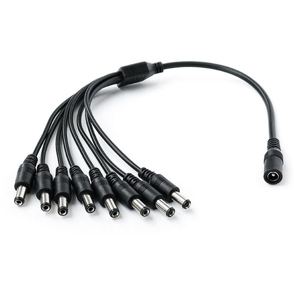 8 Ways DC Male and Female Power Cable 2.1mm Cable Extension Cord For Secuirty System Camera CCTV Power Adapter Input Line