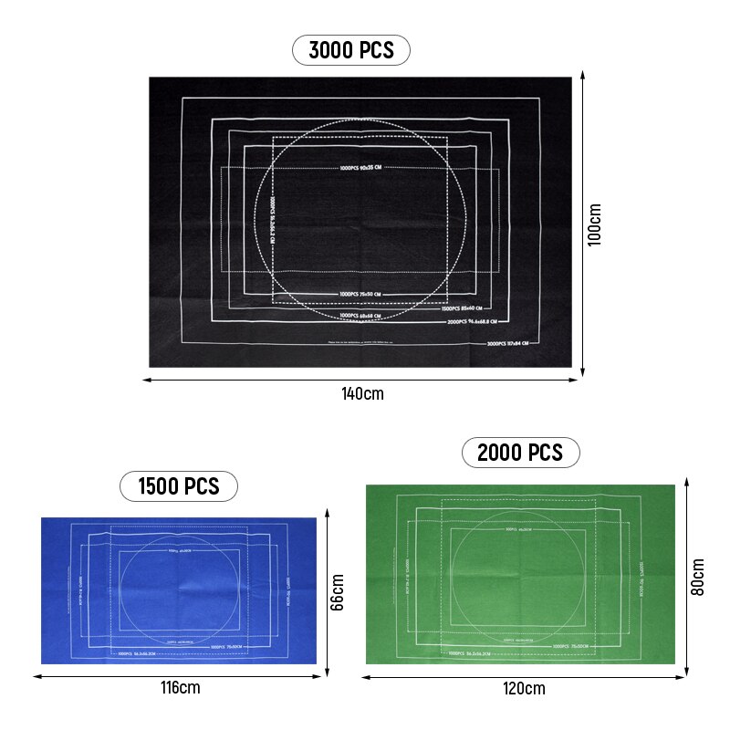 Puzzles Board Jigsaw Mat Set Felt Play Mat Puzzle Storage Accessories Roll Up Blanket with Guide Line Puzzle Mats for Adult Kids