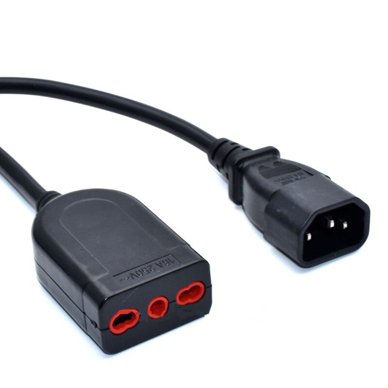 Euro Outlet Socket Netsnoer, IEC 320 C14 Mannelijke naar Schuko CEE7/16 2Pin Vrouwelijke Socket Power Kabel Voor UPS PDU, HET apparatuur