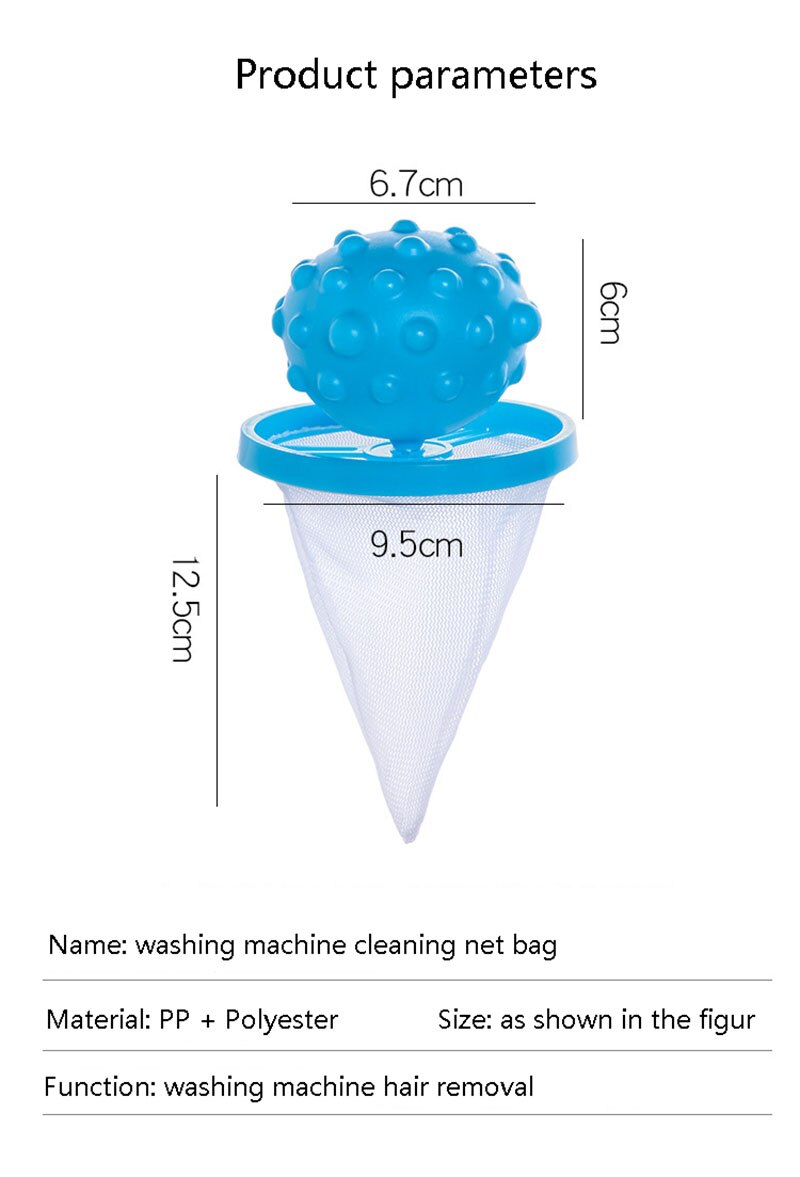 Bolsa de filtro para máquina de lavado de ropa, filtro de pelo, Red de succión para el hogar, artículos diversos, bolsa de lavandería