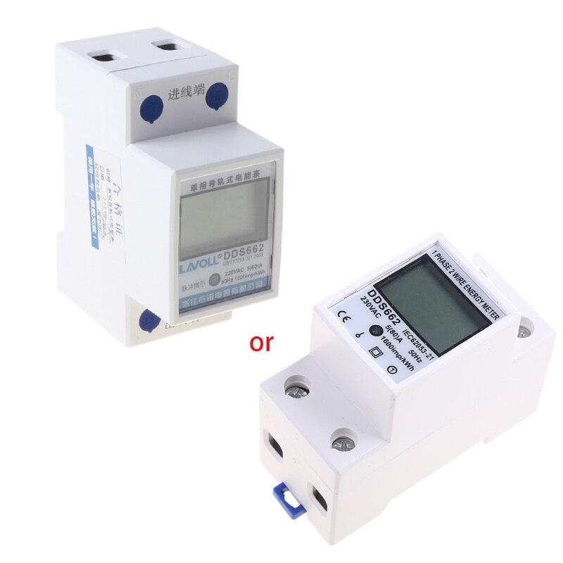 Display digitale LCD misuratore di consumo di energia monofase contatore di energia Watt wattmetro kWh 230V ca 50Hz guida Din