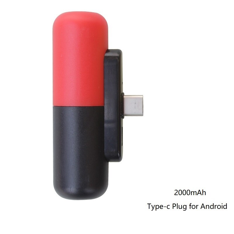 Capsule Mini Power Bank For Xiaomi Redmi Magsafe Powerbank compact for iPhone Samsung Huawei Portable Poverbank Battery Charger: Type-c Red
