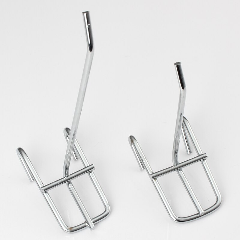 2pcs Display Hooks Double Line 6mm Cold-rolled Steel Pegboard Hooks 100/150/200/250/300mm Hook for Supermarket Store Hanging